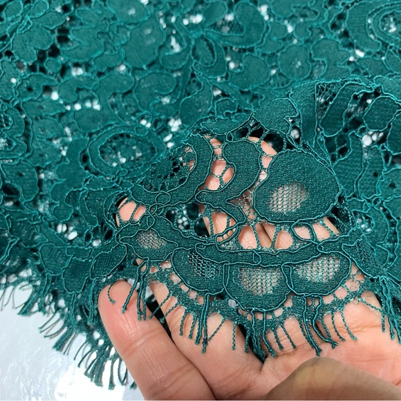 NWOT Dynamite Women’s Teal Green Lace Unlined 3/4 Sleeves Dress Size Small - Picture 4 of 15